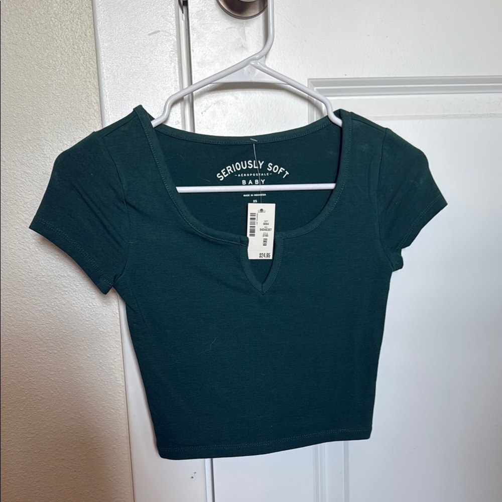 Dark Green Women's Crop Top